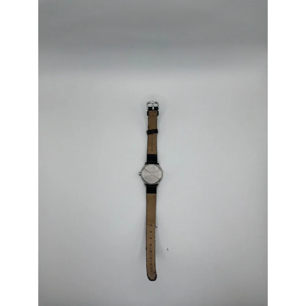 Timex Easy Reader T2H331 Womens Indiglo White Dial Black Leather Quartz Watch